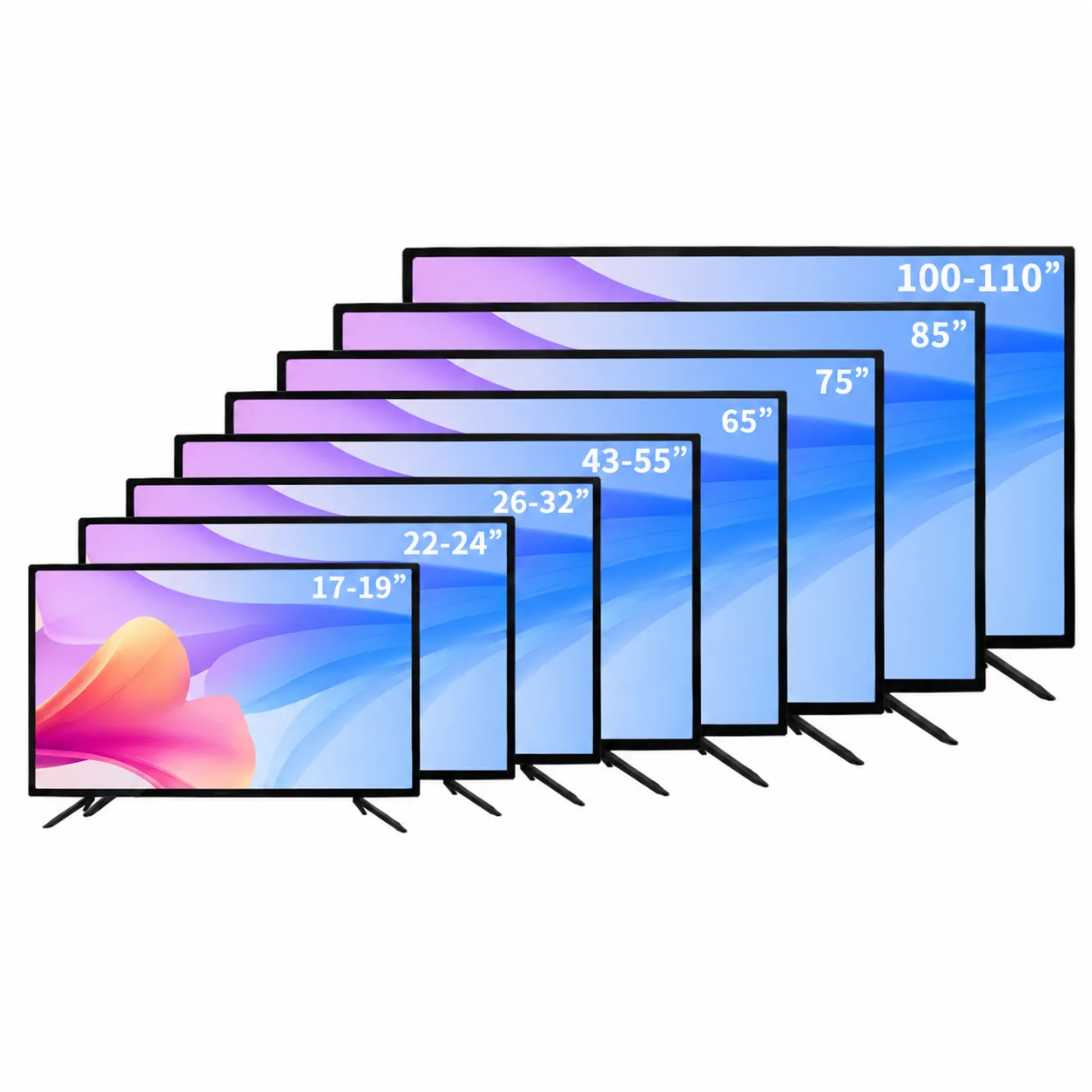 OEM/ODM 19 22 24 26 32 43 50 Inch LED Android Smart Tv Export Custom logo Smart WiFi LCD TV Display