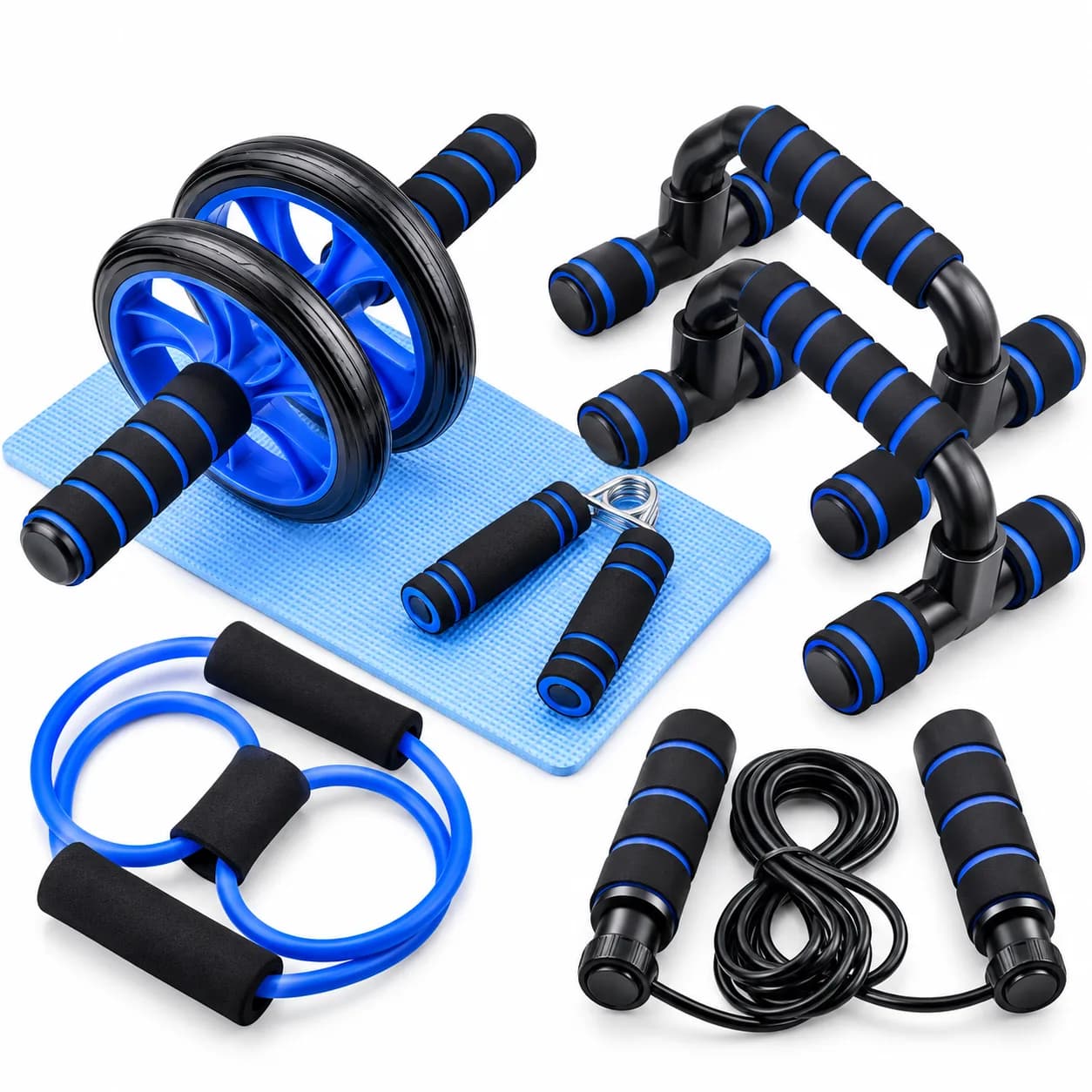 Abdominal wheel , push ups cardio workout
