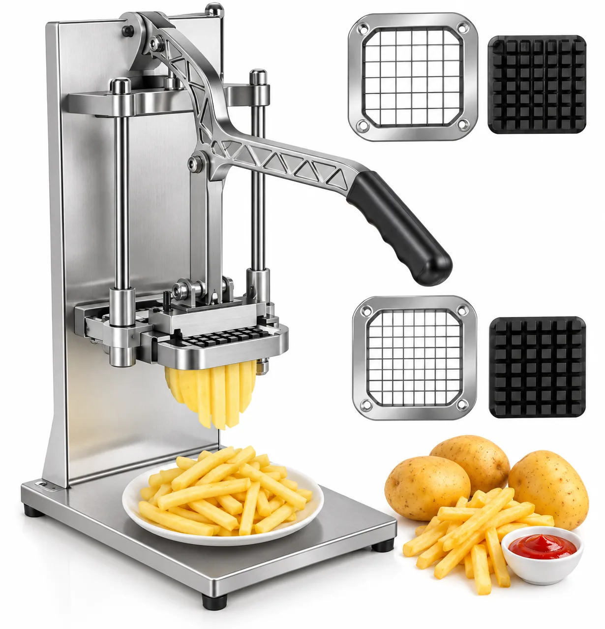 Stainless steel vegetable and fruit slicer
