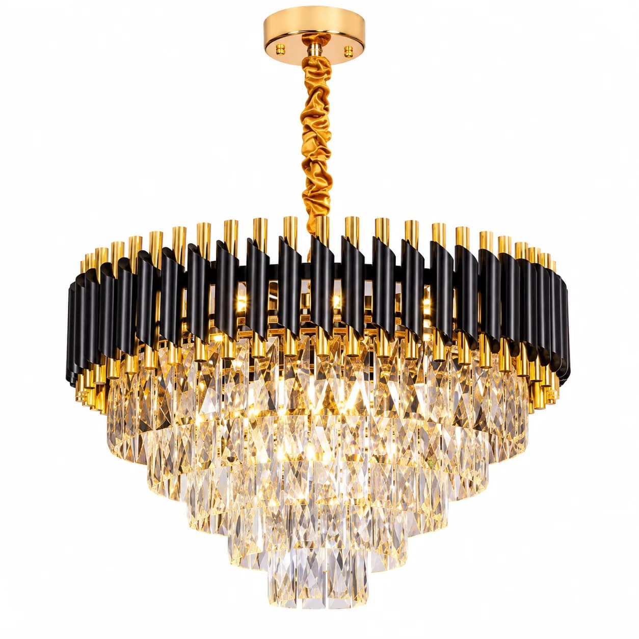 Light luxury iron crystal chandelier
