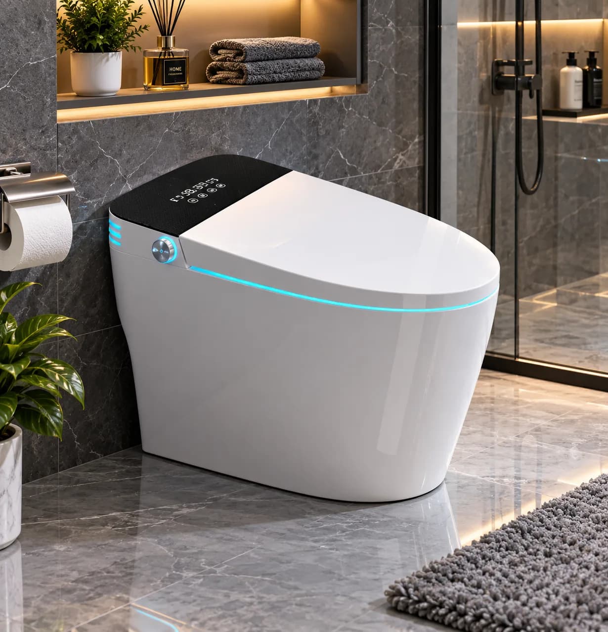 Smart Toilet integrated instant heating fully automatic voice flip toilet foam